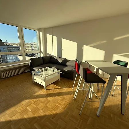 Modernes Apartment Duisburg-Mitte mit Balkon Exterior foto